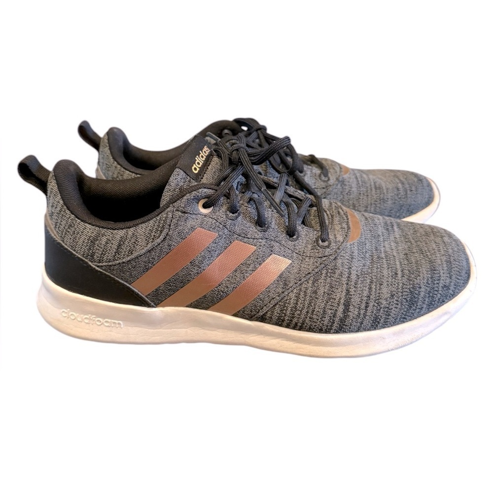 Adidas Women's Cloudfoam QT Racer 2.0 Running Shoes Size 9.5 Sneaker Gray Copper